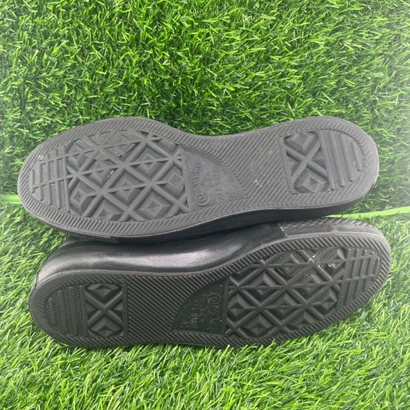 Converse Chuck Taylor All Star Leather High Top Sneakers Black Mens 7.5 Womens 9 - Picture 9 of 12